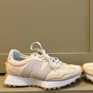 New Balance 327 Women’s side 8. Light tan, gently used!
